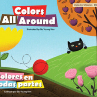 Colors All Around Dual Language Preschool Book English and Spanish