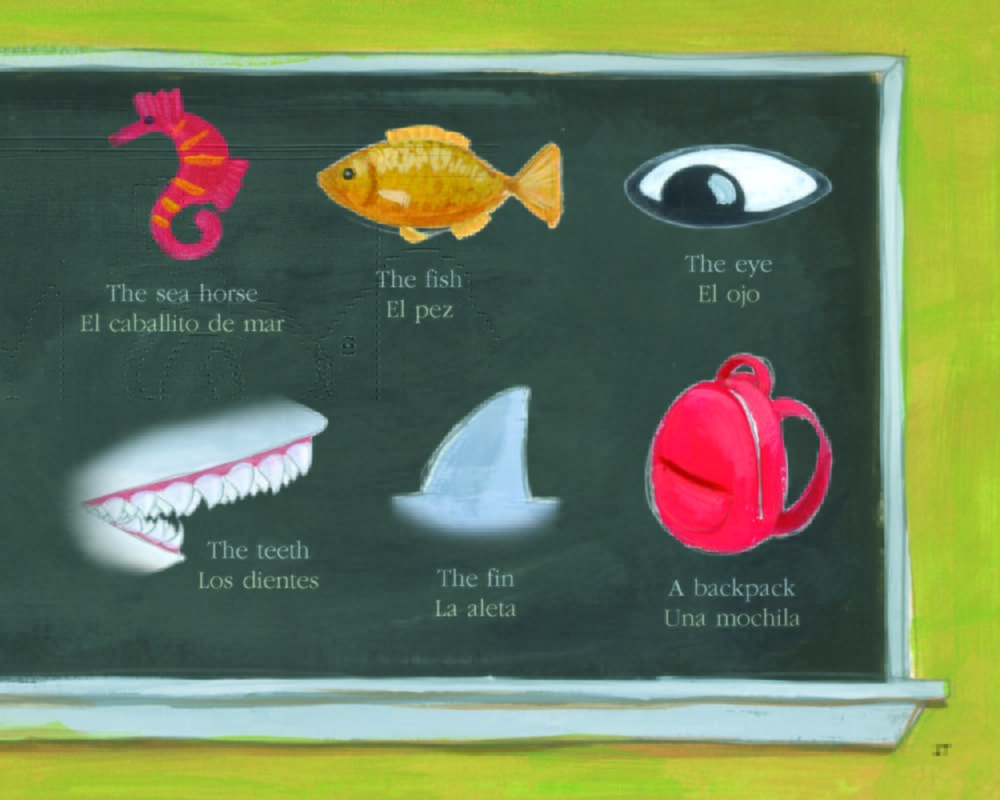 El tiburón que me enseñó inglés Bilingual Children's Books in Spanish