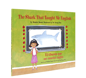 an award-winning bilingual book about a second grade student who is learning to speak English at school
